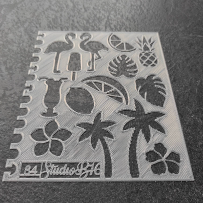 Tropical Stencil - Large, number 84