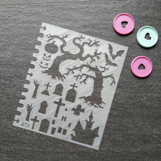 Halloween pattern Stencil - Large, number 36