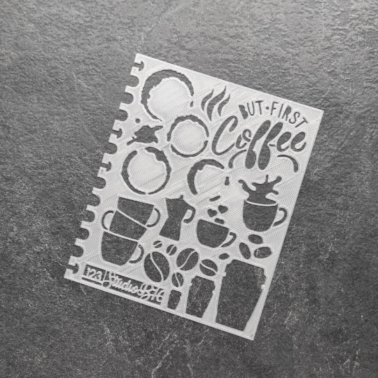 Coffee Stencil - Large, number 123