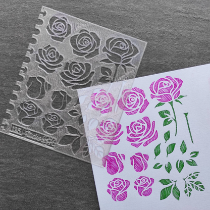 Roses Stencil - Large, number 135