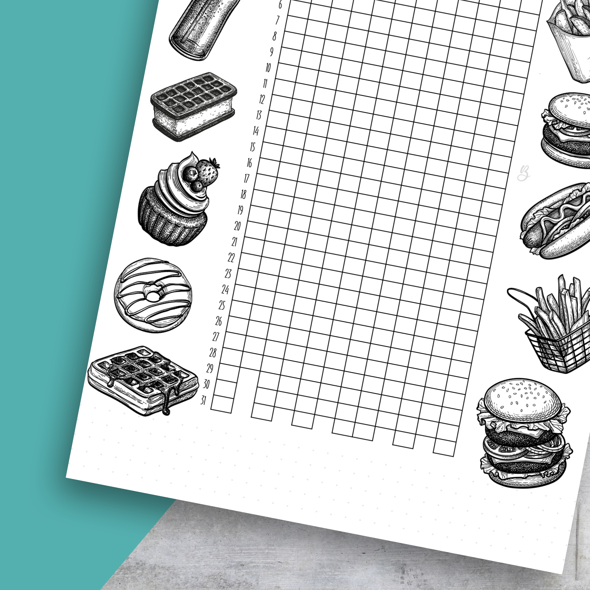 Yearly Eating Out Tracker, Classic Size Insert